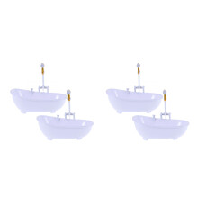 4Pcs Plastic Doll Swimming Pool Electric Spray Bathtub White