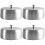 4Pcs Vintage Metal Ashtray Household Butt Container 1