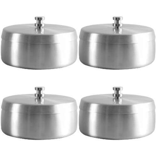 4Pcs Vintage Metal Ashtray Household Butt Container