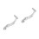 2Pièces Levier De En Alliage Aluminium Argent 9