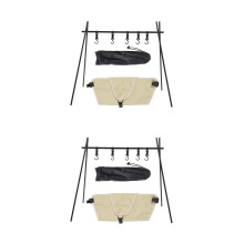 2Ensembles Porte-Accroche Portable En Aluminium Pour Camping Extérieur