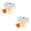 2Pcs Assorted Wooden Nail Plates Preschool Math Learning Toy 1