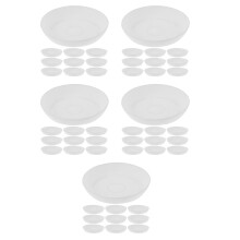50Pièces Bases De Pots Blanches En Plastique Pour Plantes