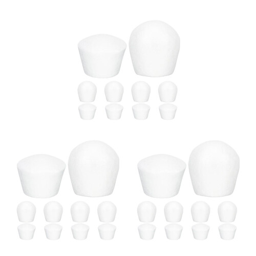 30Pcs White Foam Cake Models Sturdy Reusable DIY Cupcake Molds