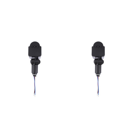 2Pcs Black Wall Lamp Smart Sensor with Pir Motion Detector for Home
