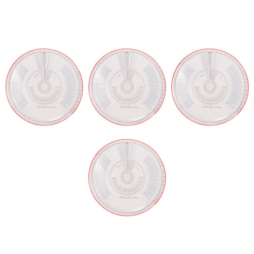 4Pcs Plastic Laminate Acupuncture Calculation Boards Multicolor Set