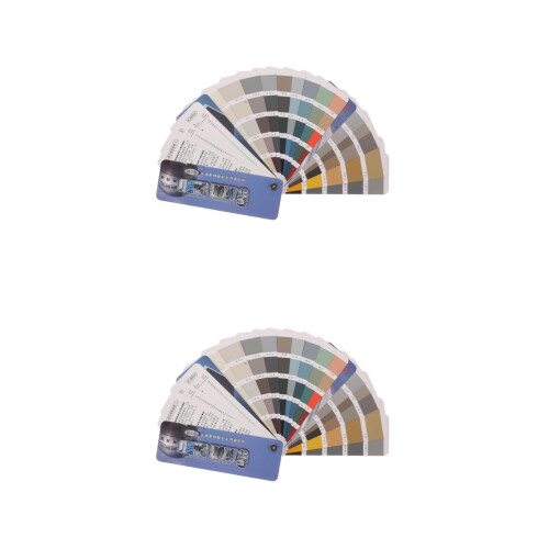 2Sets Multi Color Paper and Plastic Paint Sample Cards for Decor