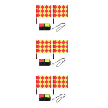 3Ensembles Kit Arbitre Soccer PVC Drapeaux Multicolores Cartons