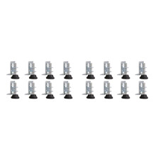 16Pcs Silver Wardrobe Level Feet Carbon Steel Nylon Adjustable Support