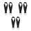 6Pièces Attaches Poignets Powerlifting Poids Coton Acier Noir 1