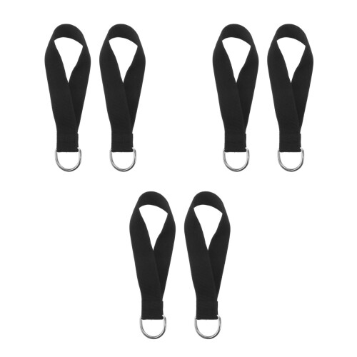 6Pièces Attaches Poignets Powerlifting Poids Coton Acier Noir