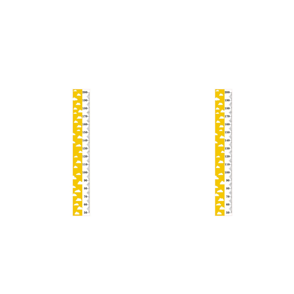 Iplusmile 2Pcs Durable Wooden & Canvas Growth Chart Ruler Decor