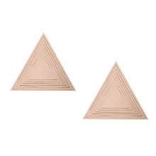2Sets Wooden Pottery Tools Set Beige Geometric Clay Molds for Home Use