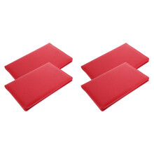 4Pcs Red PU Multi-Function Clipboards, Paper File Organizer for Work