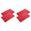 4Pcs Red PU Multi-Function Clipboards, Paper File Organizer for Work 1