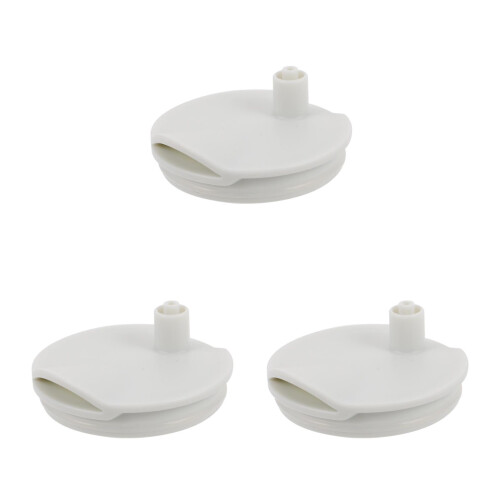 3Pcs White Leakproof Breastfeeding Pump Covers for Mom Hands-Free Use