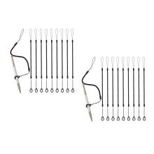 20Pcs Black Pen Lanyard Strap Silicone Spring Rope for Stylus Pen