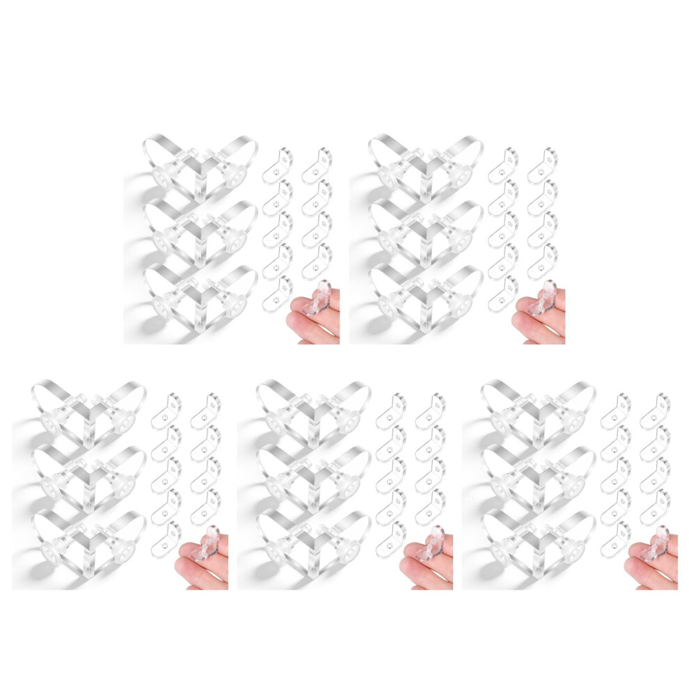 75Pcs Clear Acrylic Corner Supports Transparent L Brackets For Shelves 3701566723736