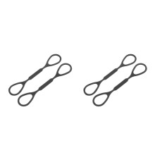2Pièces Cordon Silicone Élastique Noir Accessoires Trompette