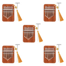 5Pcs Kids Kalimba Wooden Thumb Piano Portable Finger Piano Assorted