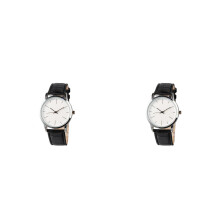 4Pcs Adult Couple Watches Black PU Strap Fashion Quartz Wrist Watches