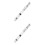 2Pièces Stylos Brosse Rechargeables Plastique Transparent Usage 1