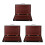3Pcs Durable Walnut Wood Portable Paint Organizer with Brush Holder 1