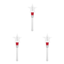 3Pcs Plastic Star Wand Light Up Glow Stick Rotating Fairy Toy for Kids