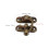 4Pièces Métal Bronze Ancien Pour , Mini 2
