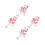 4Pcs Red Small Wire Trees Handmade Iron Plastic Model Train Scenery 1