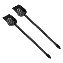 2Pcs Efficient Black PVC Fish Tank Sand and Gravel Cleaning Scoop Tool