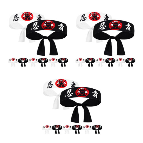 24Pcs Karate Headbands Japanese for Home Use