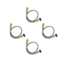 4Pcs Heavy Duty Metal Garden Hose Flexible Water Pipe for Outdoor Use