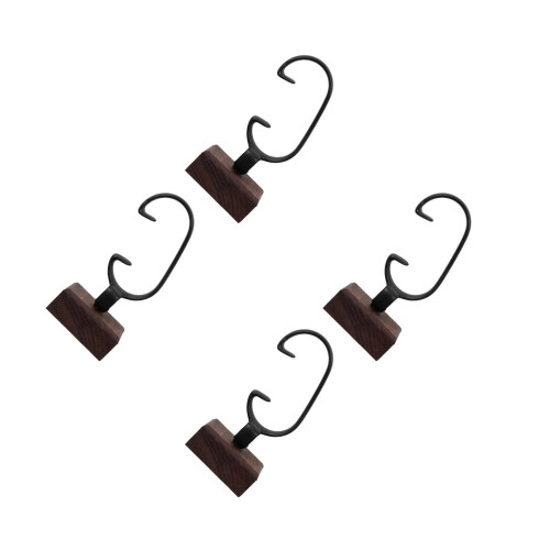 4St En Armband Display Hout Multifunctioneel Zwart Walnoot