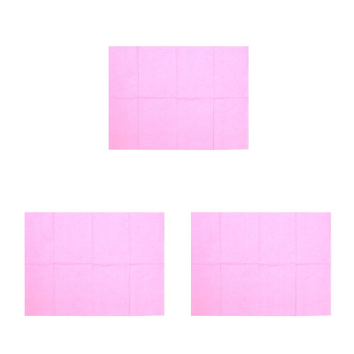 3Pcs Pink Oral Bibs Waterproof Paper with Polyethylene Backing
