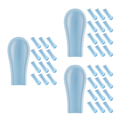 90Pcs Silicone Ear Spoon Covers Sky-Blue Reusable Ear Wax Removal Tool