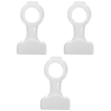 6Pcs White Wood Curtain Rod Brackets Stylish Wall Mounts