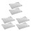 6Pcs Multi-Function Stainless Steel Baking Trays for Oven Use Silver 1