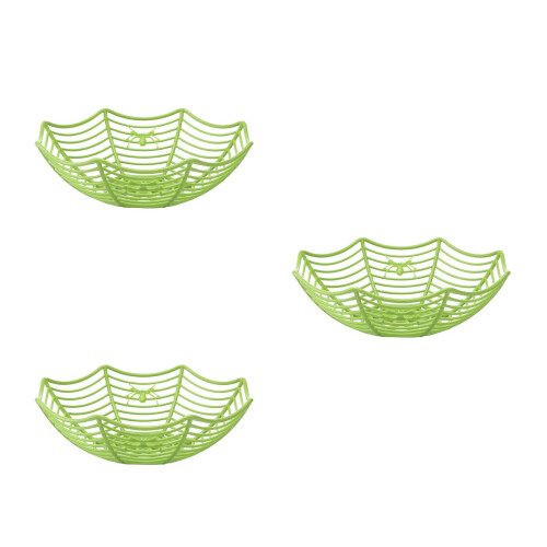 3Pcs Sturdy Web Candy Basket Fruit Snack Dish