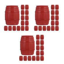 75Pièces Mini Barils Pirate Rouge En PVC Décorations De Fête Enfants