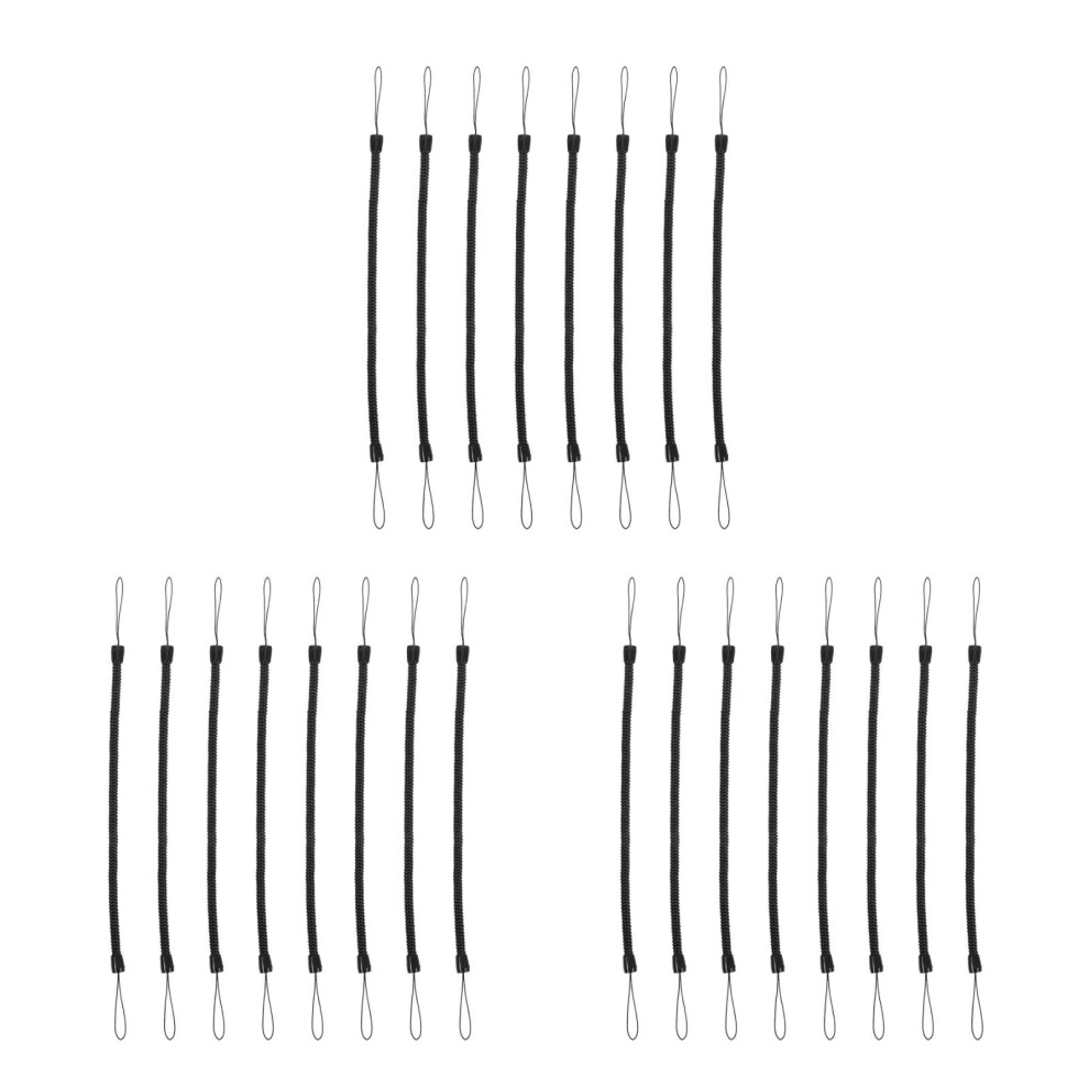 24Pcs Elastic Spring Rope Pen Lanyard For Stylus Pen Anti-Lost Black 3701566724221