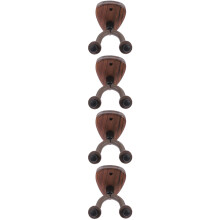 4Pcs Guitar Wall Mount Holders Plastic and Wood for Ukulele and Violin