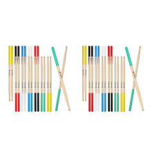 24Pairs Multi Wooden Drum Sticks 7A Set Anti-Slip for Adults Beginners