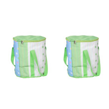 2Pièces Seaux Pour Bain De Pieds En Tissu Vert Isolation