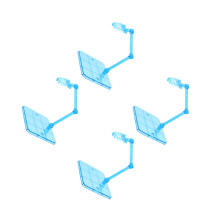 16Pcs Blue PVC Action Figure Stands Durable Display Holders for Dolls