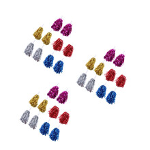 30Pcs Light Plastic Cheer Poms with Handle Assorted Colors for Sports