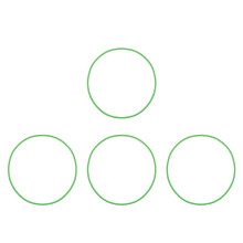 4Pièces Pièces De Rechange Anneaux Tambour Vert PU Pour Sèche-Linge