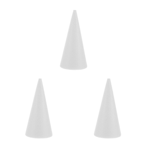 3Pièces Cônes En Polystyrène Blanc Pour Modelage Et Décors Gâteaux