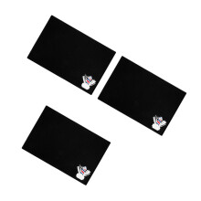 3Pcs Black Silicone Barber Mat Flexible Organizer for Hair Salon Tools