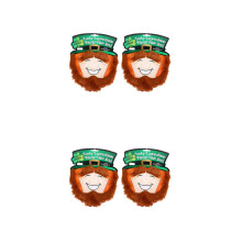 4Pièces Moustaches Orange Auto-Adhésives Costume Fête Saint Patrick